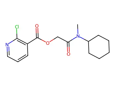 [Cyclohexyl(methyl)carbamoyl]methyl 2-chloropyridine-3-carboxylate structure