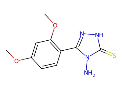 4-amino-5-(2,4-dimethoxyphenyl)-4H-1,2,4-triazole-3-thiol structure