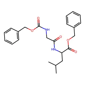 Benzyl N-[(benzyloxy)carbonyl]glycylleucinate structure