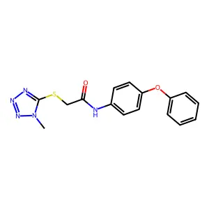2-(1-methyltetrazol-5-yl)sulfanyl-N-(4-phenoxyphenyl)acetamide structure
