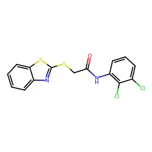 2-(1,3-benzothiazol-2-ylsulfanyl)-N-(2,3-dichlorophenyl)acetamide structure