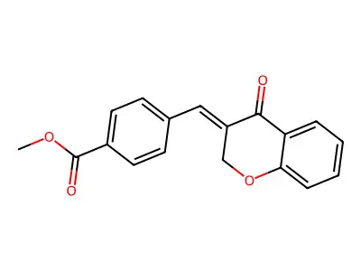 Methyl (E)-4-((4-oxochroman-3-ylidene)methyl)benzoate structure