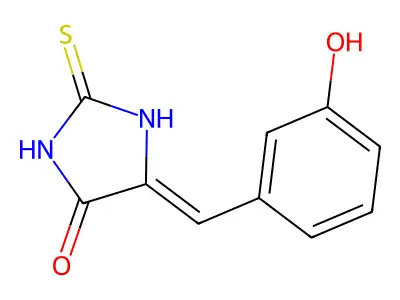 5-[(3-Hydroxyphenyl)methylidene]-2-sulfanylideneimidazolidin-4-one structure