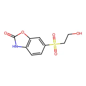 2(3H)-Benzoxazolone, 6-[(2-hydroxyethyl)sulfonyl]- structure