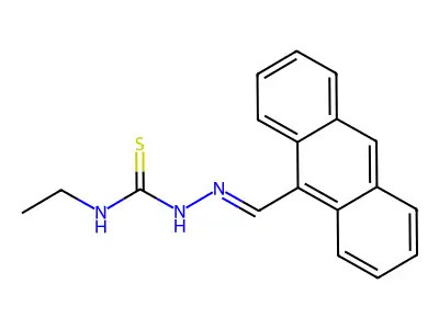 1-(Anthracen-9-ylmethylideneamino)-3-ethylthiourea structure