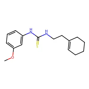 1-[2-(Cyclohex-1-en-1-yl)ethyl]-3-(3-methoxyphenyl)thiourea structure