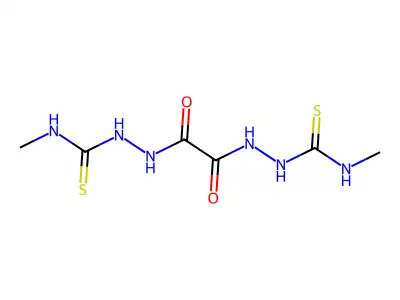 2,2'-(1,2-Dioxoethane-1,2-diyl)bis(N-methylhydrazine-1-carbothioamide) structure
