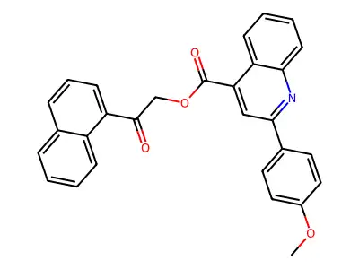 2-(1-Naphthyl)-2-oxoethyl 2-(4-methoxyphenyl)-4-quinolinecarboxylate structure