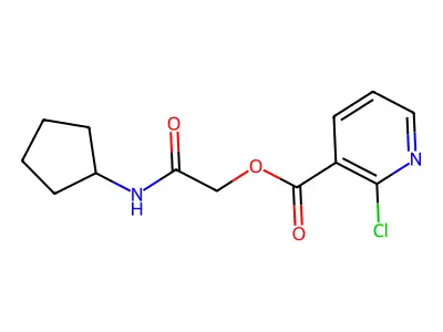 (Cyclopentylcarbamoyl)methyl 2-chloropyridine-3-carboxylate structure