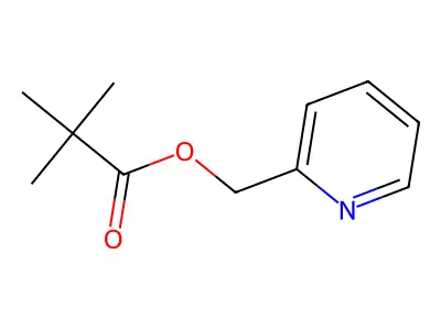 Propionic acid, 2,2-dimethyl-, 2-pyridylmethyl ester structure