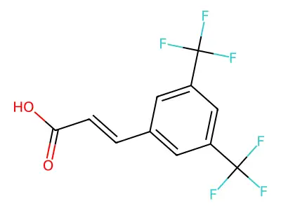 trans-3,5-Bis(trifluoromethyl)cinnamic acid structure