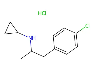N-[1-(4-chlorophenyl)propan-2-yl]cyclopropanamine structure