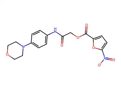 [2-(4-Morpholin-4-ylanilino)-2-oxoethyl] 5-nitrofuran-2-carboxylate structure