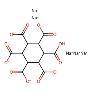 1,2,3,4,5,6-Cyclohexanehexacarboxylic acid, sodium salt (1:5) structure