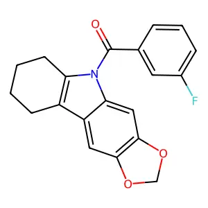 5H-1,3-Dioxolo(4,5-b)carbazole, 6,7,8,9-tetrahydro-5-(m-fluorobenzoyl)- structure