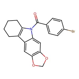 5H-1,3-Dioxolo(4,5-b)carbazole, 6,7,8,9-tetrahydro-5-(p-bromobenzoyl)- structure