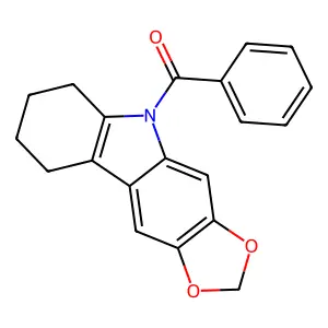 5H-1,3-Dioxolo(4,5-b)carbazole, 6,7,8,9-tetrahydro-5-benzoyl- structure