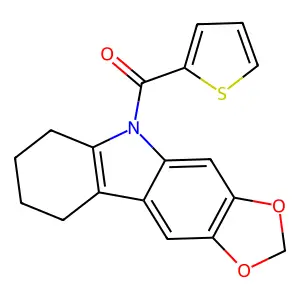 5H-1,3-Dioxolo(4,5-b)carbazole, 6,7,8,9-tetrahydro-5-(2-thenoyl)- structure