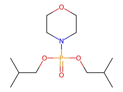 Bis(2-methylpropyl) morpholin-4-ylphosphonate structure