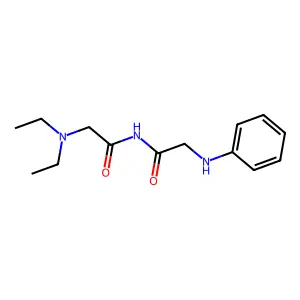 N,N-二乙基甘氨酰-N-苯基甘氨酰胺 structure