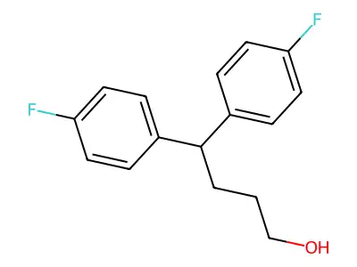 4,4-Bis(4-fluorophenyl)butan-1-ol structure