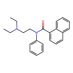 1-Naphthalenecarboxamide, N-(2-(diethylamino)ethyl)-N-phenyl- structure