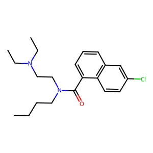 1-Naphthalenecarboxamide, N-butyl-6-chloro-N-(2-(diethylamino)ethyl)- structure