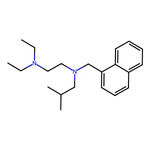 1,2-Ethanediamine, N,N-diethyl-N'-(2-methylpropyl)-N'-(1-naphthalenylmethyl)- structure
