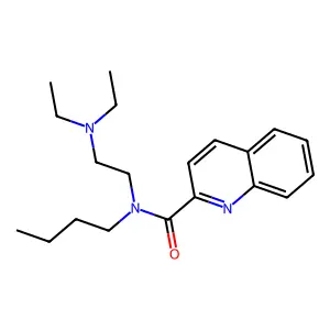2-Quinolinecarboxamide, N-butyl-N-(2-(diethylamino)ethyl)- structure
