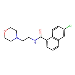 1-Naphthalenecarboxamide, 6-chloro-N-(2-morpholinoethyl)- structure