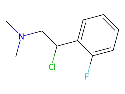 2-chloro-2-(2-fluorophenyl)-N,N-dimethylethanamine structure