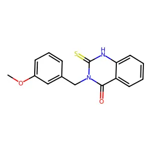 3-(3-methoxybenzyl)-2-thioxo-2,3-dihydroquinazolin-4(1H)-one structure