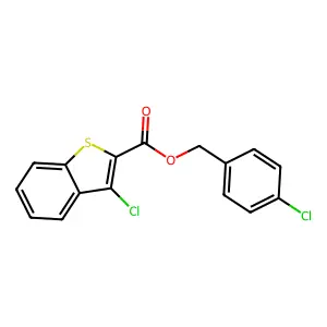 4-Chlorobenzyl 3-chloro-1-benzothiophene-2-carboxylate structure