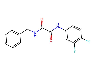 N-benzyl-N'-(3,4-difluorophenyl)oxamide structure