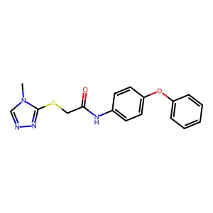 2-[(4-methyl-4H-1,2,4-triazol-3-yl)sulfanyl]-N-(4-phenoxyphenyl)acetamide structure