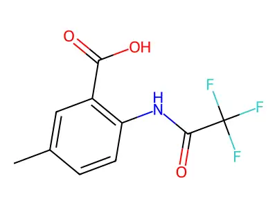 5-Methyl-2-[(2,2,2-trifluoroacetyl)amino]benzoic acid structure