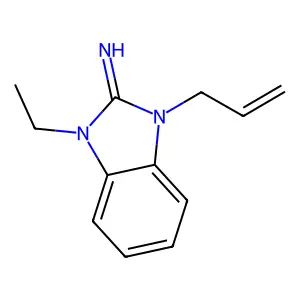 1-Ethyl-3-prop-2-enylbenzimidazol-2-imine structure