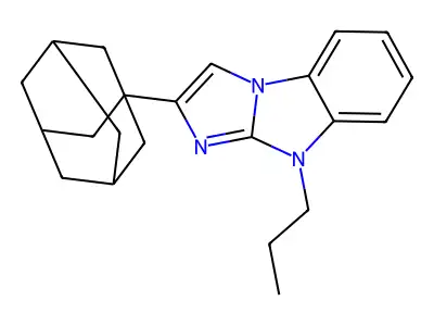 2-(1-adamantyl)-9-propyl-9H-imidazo[1,2-a]benzimidazole structure