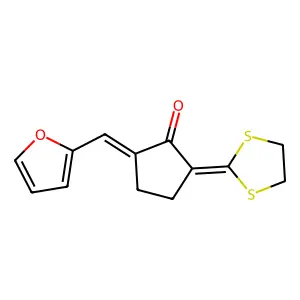 2-(1,3-Dithiolan-2-ylidene)-5-(2-furylmethylene)cyclopentanone structure