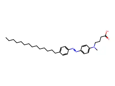 4-{Methyl-4-[(4-tetradecylphenyl)diazenyl]anilino}butanoic acid structure