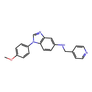 1-(4-methoxyphenyl)-N-(pyridin-4-ylmethyl)benzimidazol-5-amine structure
