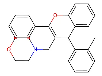 4-{[4-(2-methylphenyl)-2-phenyl-4H-chromen-3-yl]methyl}morpholine structure