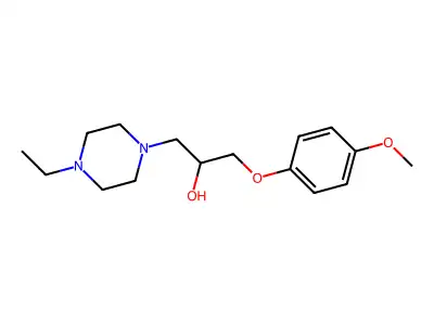 1-(4-Ethylpiperazin-1-yl)-3-(4-methoxyphenoxy)propan-2-ol structure
