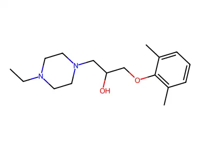 1-(2,6-Dimethylphenoxy)-3-(4-ethylpiperazin-1-yl)propan-2-ol structure