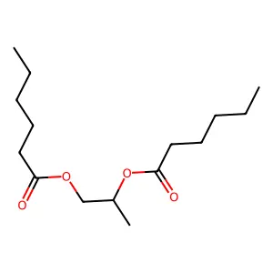 Propylene glycol dihexanoate structure