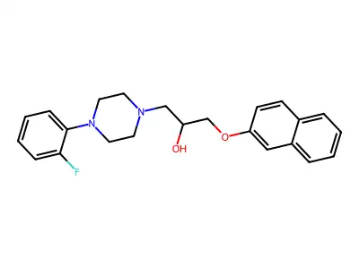 1-(4-(2-Fluorophenyl)piperazin-1-yl)-3-(naphthalen-2-yloxy)propan-2-ol structure