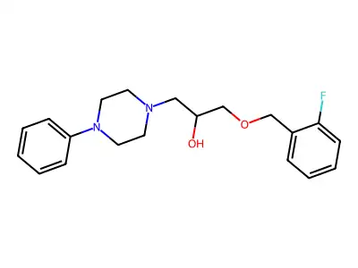 1-[(2-Fluorophenyl)methoxy]-3-(4-phenylpiperazin-1-yl)propan-2-ol structure
