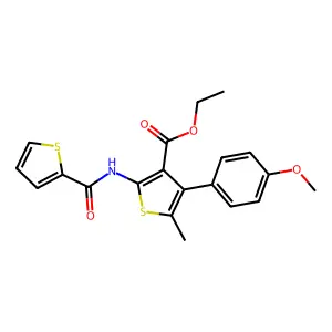 ethyl 4-(4-methoxyphenyl)-5-methyl-2-(thiophene-2-carboxamido)thiophene-3-carboxylate structure
