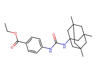 Ethyl 4-[(3,5,7-trimethyl-1-adamantyl)carbamoylamino]benzoate structure
