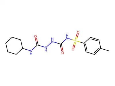 1-[(Cyclohexylcarbamoyl)amino]-3-(4-methylbenzenesulfonyl)urea structure